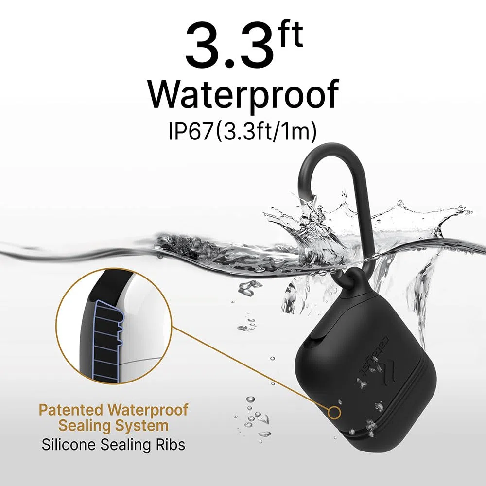 Catalyst - Cover Impermeabile e Antiurto di Protezione Totale per AirPods - Custodia in Nero