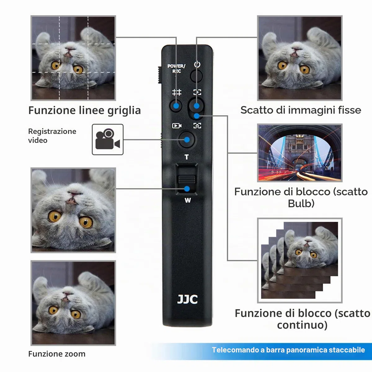 JJC Treppiede compatto con telecomando per Son. RX10M5 A7 III A7R4 A9 A6600 | Sostituisce il modello VCT-VPR1|Telecomando staccabile|Alimentato dalla fotocamera|Alluminio leggero|Sgancio rapido 1/4"-20