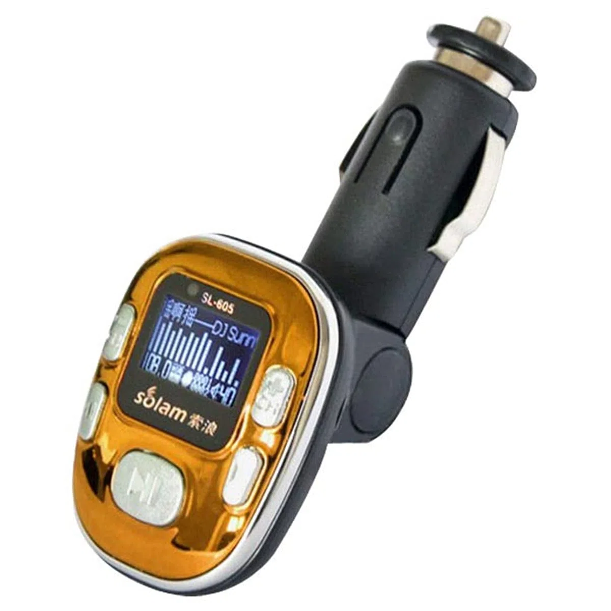 YONGYAO Trasmettitore FM Lettore Multimediale Mp3 Sl-605 12V Cigarette Lighter 2Gb - Oro