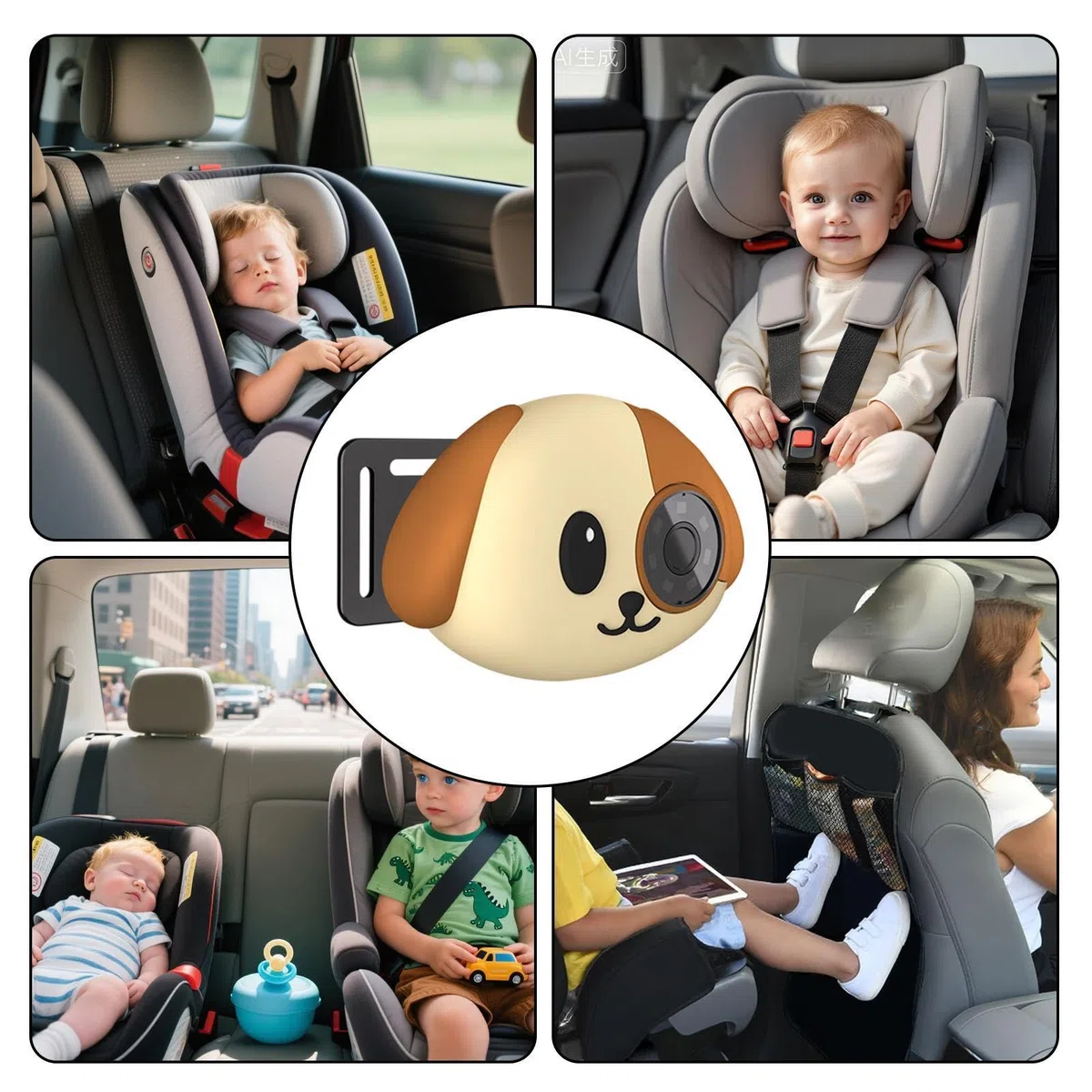 Telecamera per Auto per Bambini Angolo Ampio 150 Gradi Plug And Play Video | Telecamera Auto Senza Fili Mamma Papà Viaggi Gite in Auto Guida Lunghe Distanze Campeggio Shopping Picnic