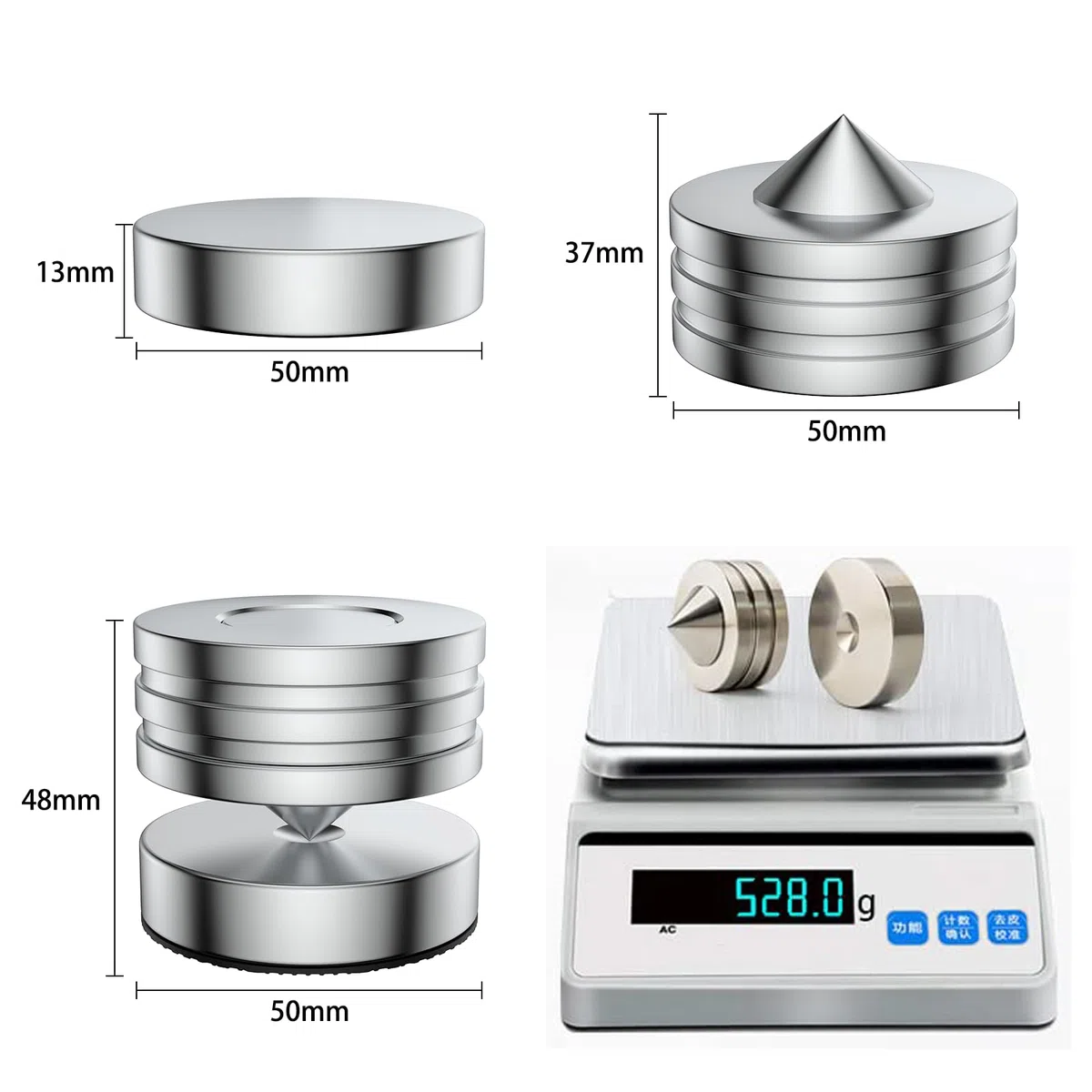 Altoparlanti 4 pezzi HiFi piedini ammortizzatori per subwoofer giradischi amplificatore CD DVD