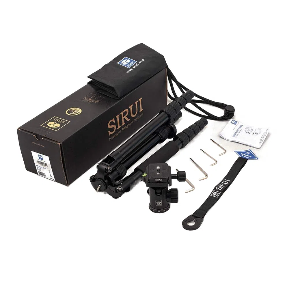 SIRUI NT-1005X Treppiede da viaggio universale Treppiede compatto in alluminio con gamba monopiede e testa a sfera E-10