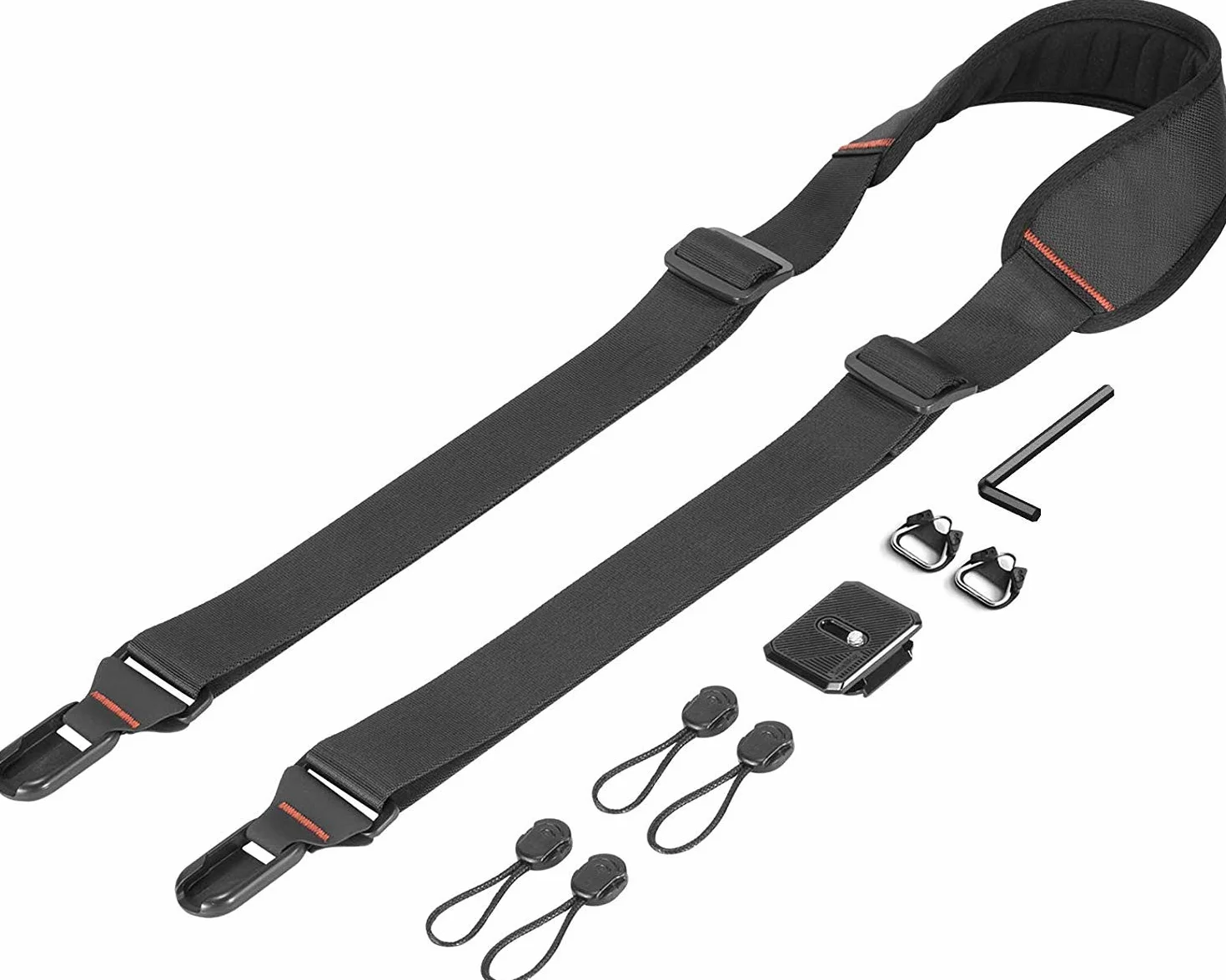 SMALLRIG Tracolla Universale per Fotocamera, Tracolla Regolabile da 110cm a 160cm con Piastra a Sgancio Rapido Connettore Rapid Link per Fotocamere DSLR - 2428