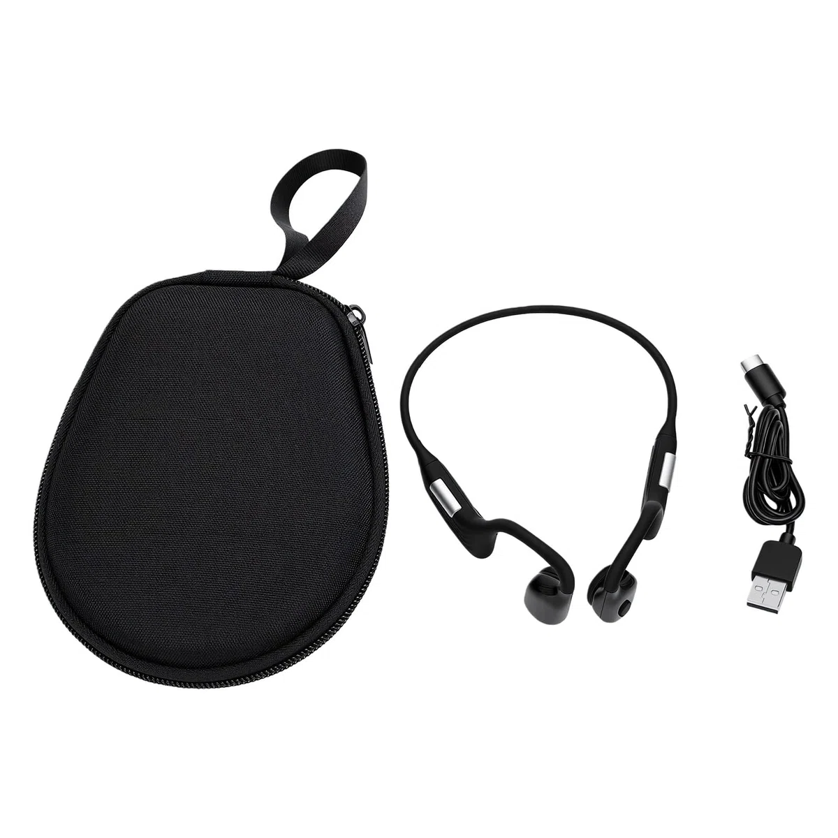 lyrlody Cuffie a Conduzione Ossea Cuffie Auricolari Aperte Bluetooth 5.1 Stereo Wireless in Silicone con Design Resistente Al Sudore Suono Chiaro Portata 10 M per Allenamenti Sportivi Chiamate in