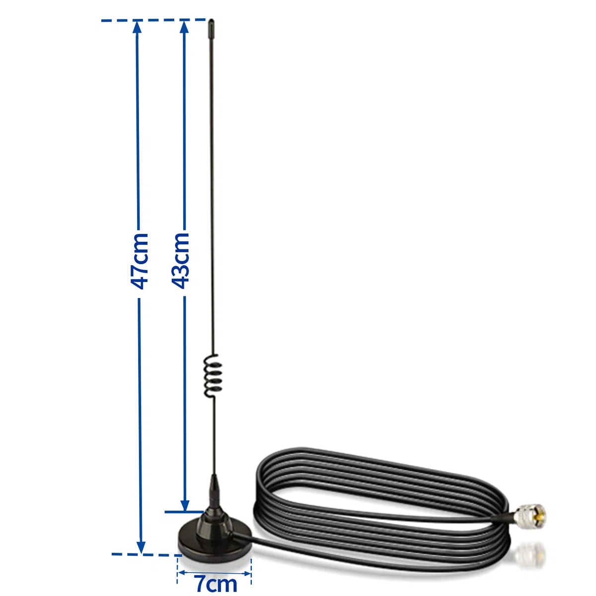 Bingfu Antenna VHF UHF Veicolare Bibanda 144Mhz 430Mhz Base Magnetica Maschio PL259 per BTECH ICOM Midland TYT AnyTone Radio Amatorial