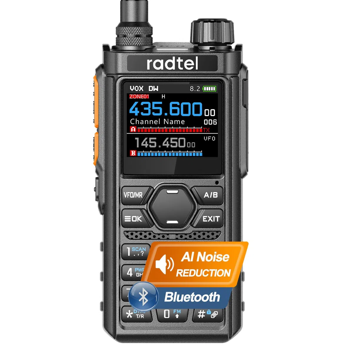 Radtel RT-910B 5W UHF VHF Dual Band Radio bidirezionale Radio amatoriale da 6 metri Walkie Talkie programmabile Bluetooth Tipo C Radio portatile VOX ricaricabile a mani libere per veicoli e esterni