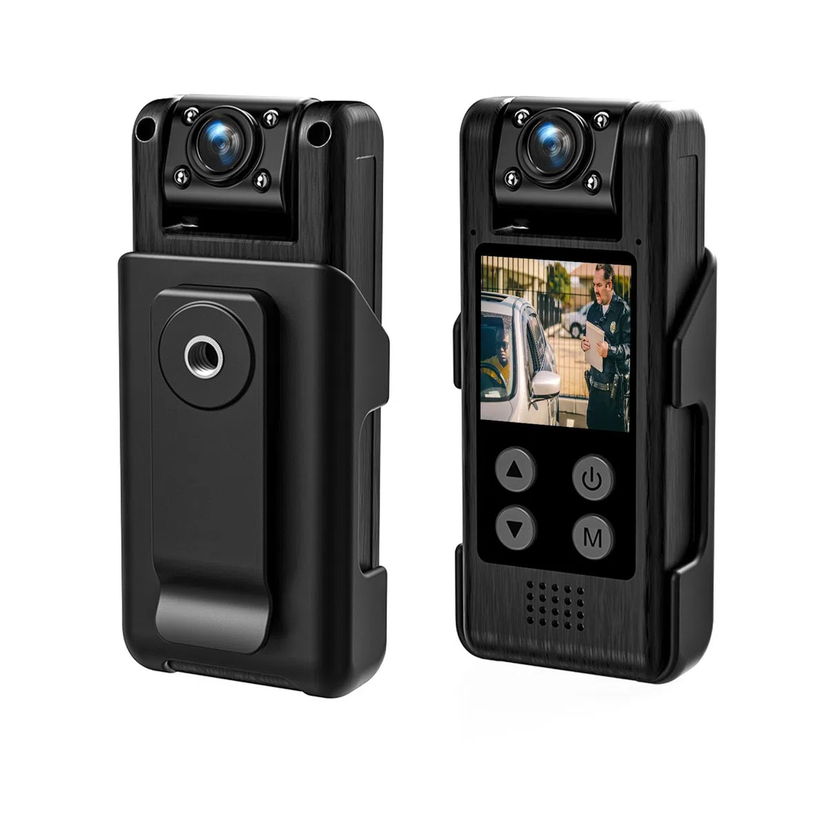 Fotocamere per il Corpo con Registrazione Audio e Video, Fotocamera per il Corpo, Videoregistratore Indossato Sul Corpo 4K Ultra HD Grandangolo da 140 Gradi 1200 MAh Visione