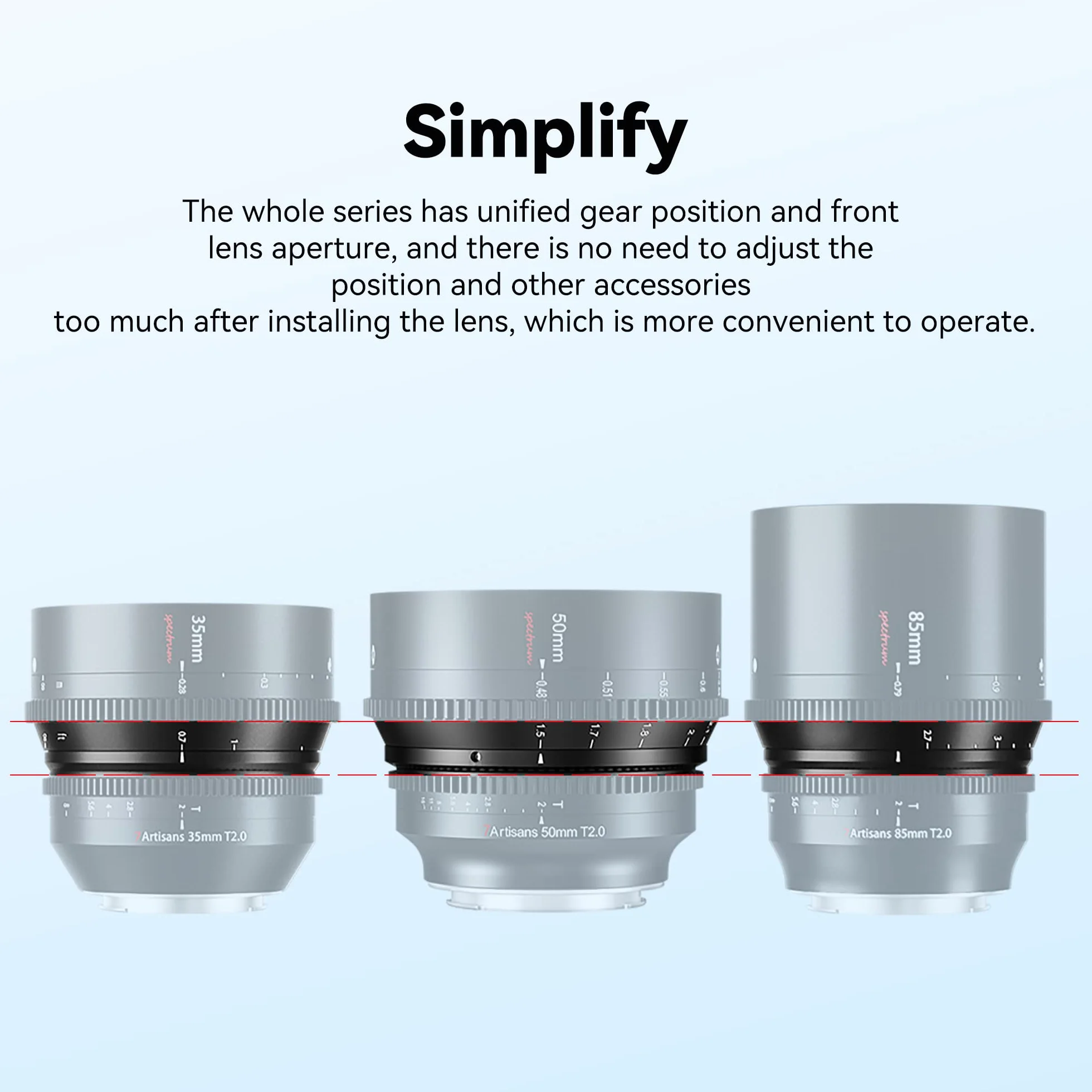 7artisans Obiettivo cinematografico full frame con ampia apertura T2.0 da 50 mm, messa a fuoco manuale, lente cinematografica a bassa distorsione, fotocamere mirrorless compatibili con Sony E Mount