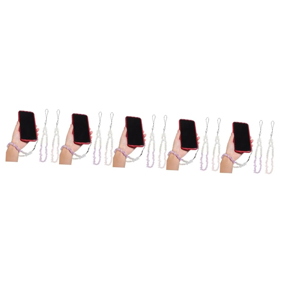 Uonlytech Catena Incantesimi Accessori Telefono Tracolla Per Cellulari Accessori Cellulari Chain Portachiavi Con Ciondolo Per Telefono Braccialetto Del Telefono Perla