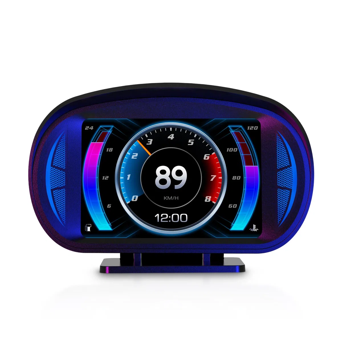 P2 HUD Car Head Up Display, tachimetro intelligente GPS con allarme di velocità eccessiva voltmetro avvertimento, HUD OBD2 plus GPS Dual System, applicabile a tutte le