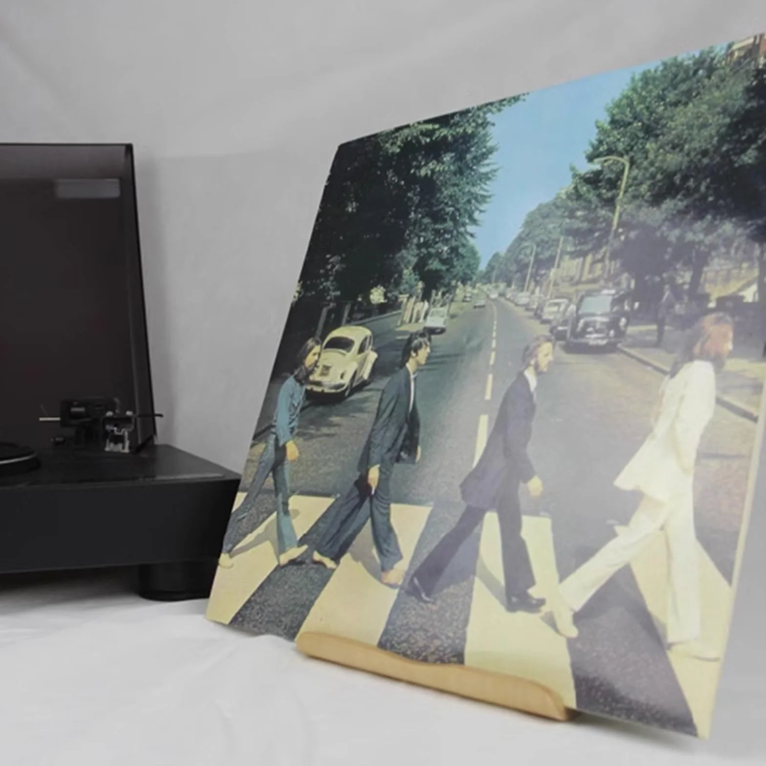 Supporto per dischi in vinile, supporto per album LP in legno, stabile espositore da tavolo per casa e ufficio, elegante supporto per dischi per organizzare collezioni musicali