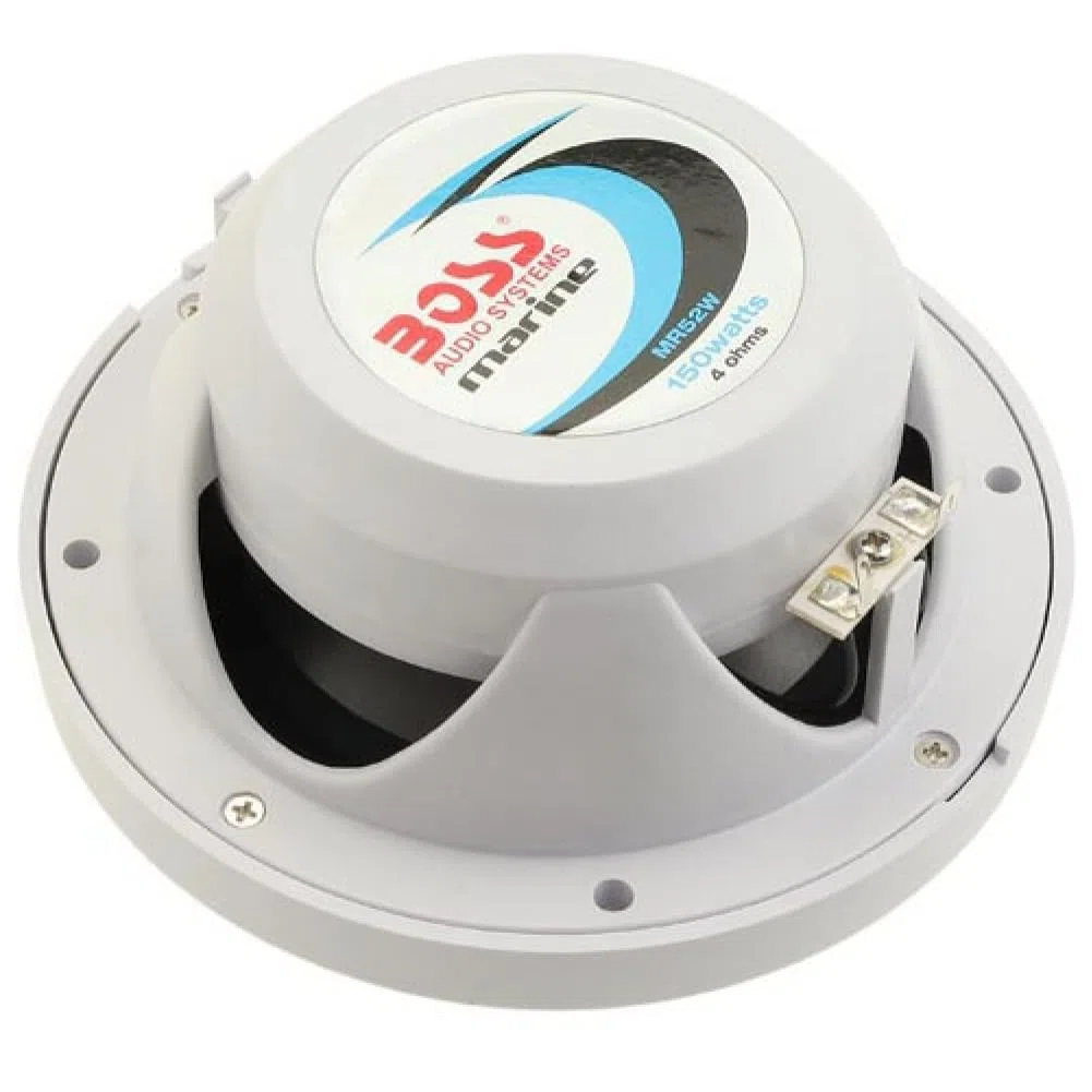 KIT SET PER BOSS AUDIO SYSTEMS MR52W 2 altoparlanti marini bianchi 2 vie 5,25" 13 cm 130 mm, 75 watt rms 150 watt max, impermeabili, mare, piscina, barca, hotel, a coppia + accessori omaggio
