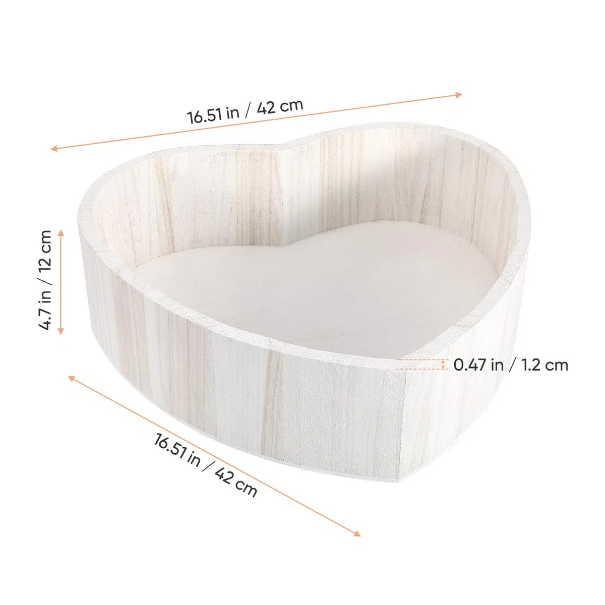 jojofuny Cestino per Ragazzo Ragazza a Forma di Cuore in Legno Bianco Leggero per Fotografia Newborn, Letto Compatto per Posa Ragazzo Ragazza e Accessorio per Studio Fotografico, Regalo