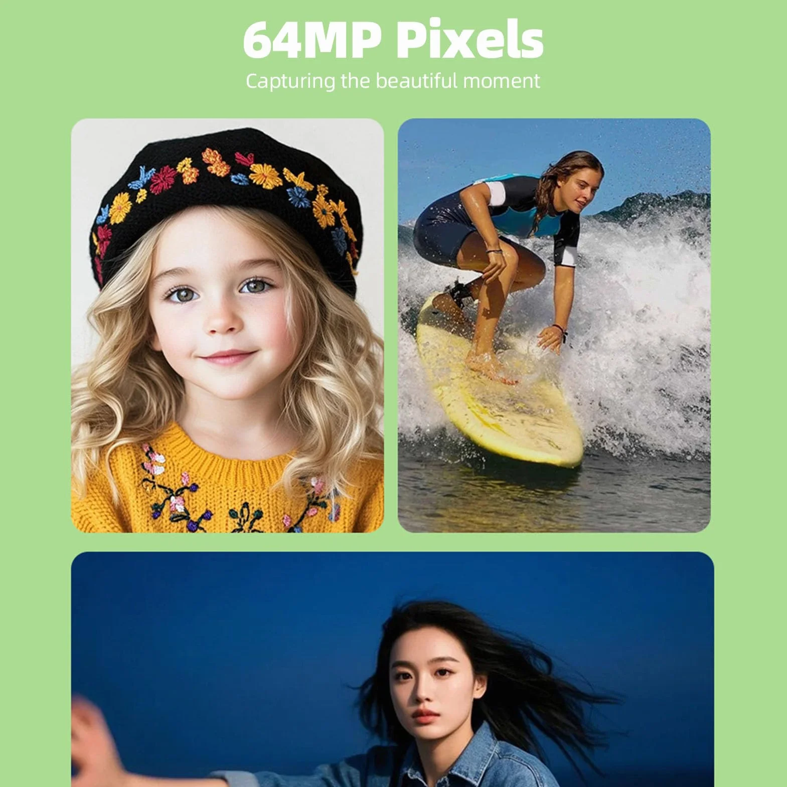 Annadue Fotocamera Digitale per Fotografia, Videocamica da 6k da 64 MP con Schermata di Lancio da 3,0 Pollici, Zoom Digitale 16x, Fotocamera Mirrorless Autofocus per Fotografia (BLACK)