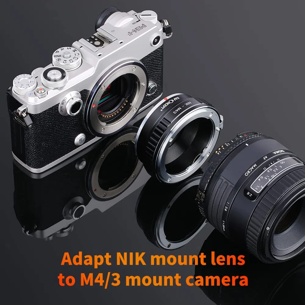 K&F CONCEPT Compatibile con Nikon AI Lente per Micro 4/3 Adattatore di obiettivo per Micro 4/3 M4/3 G1 GH1 GH2 GF1 Compatibile con Compatibile con Olympus Compatibile con Panasonic Camera
