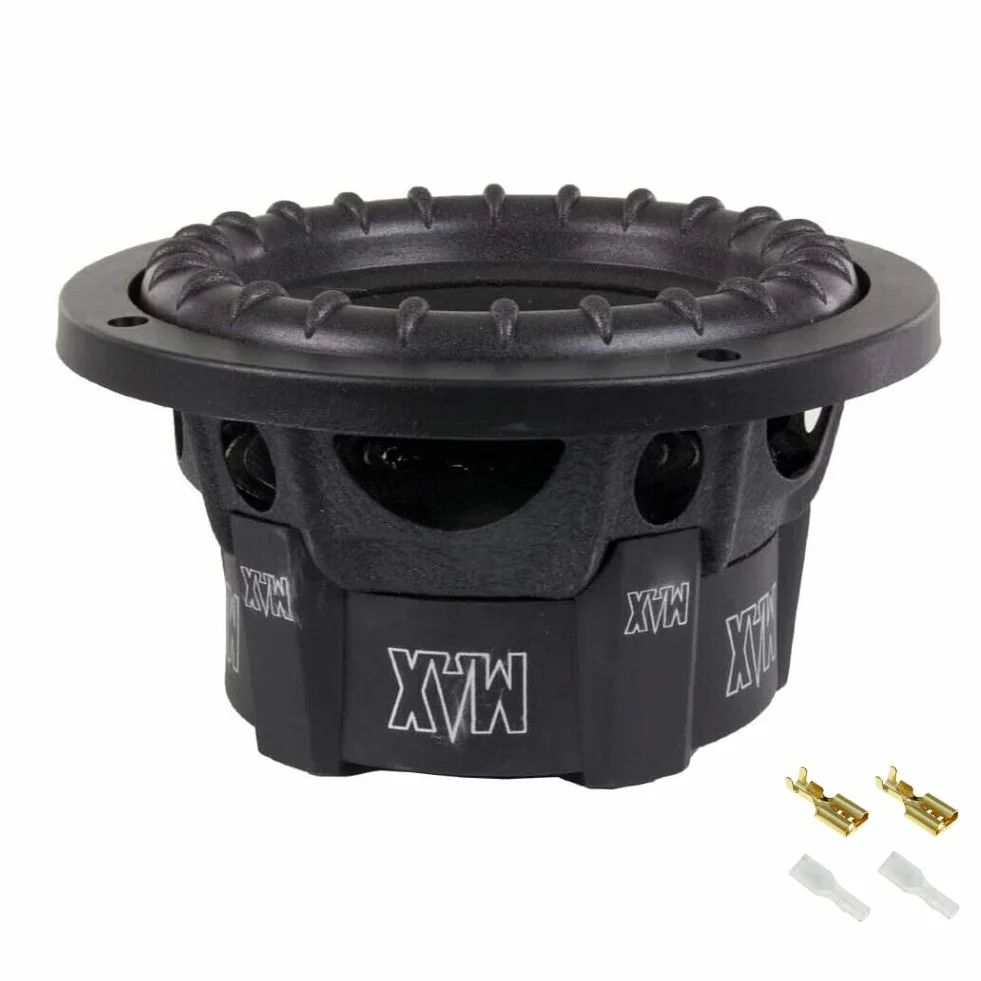 1 subwoofer per LANZAR MAX PRO MAXP64 6,5" 16,5 cm 165 mm da 300 watt rms e 600 watt max singola bobina da 4 ohm cofano bagagliaio sportelli auto, 1 pezzo + faston di montaggio