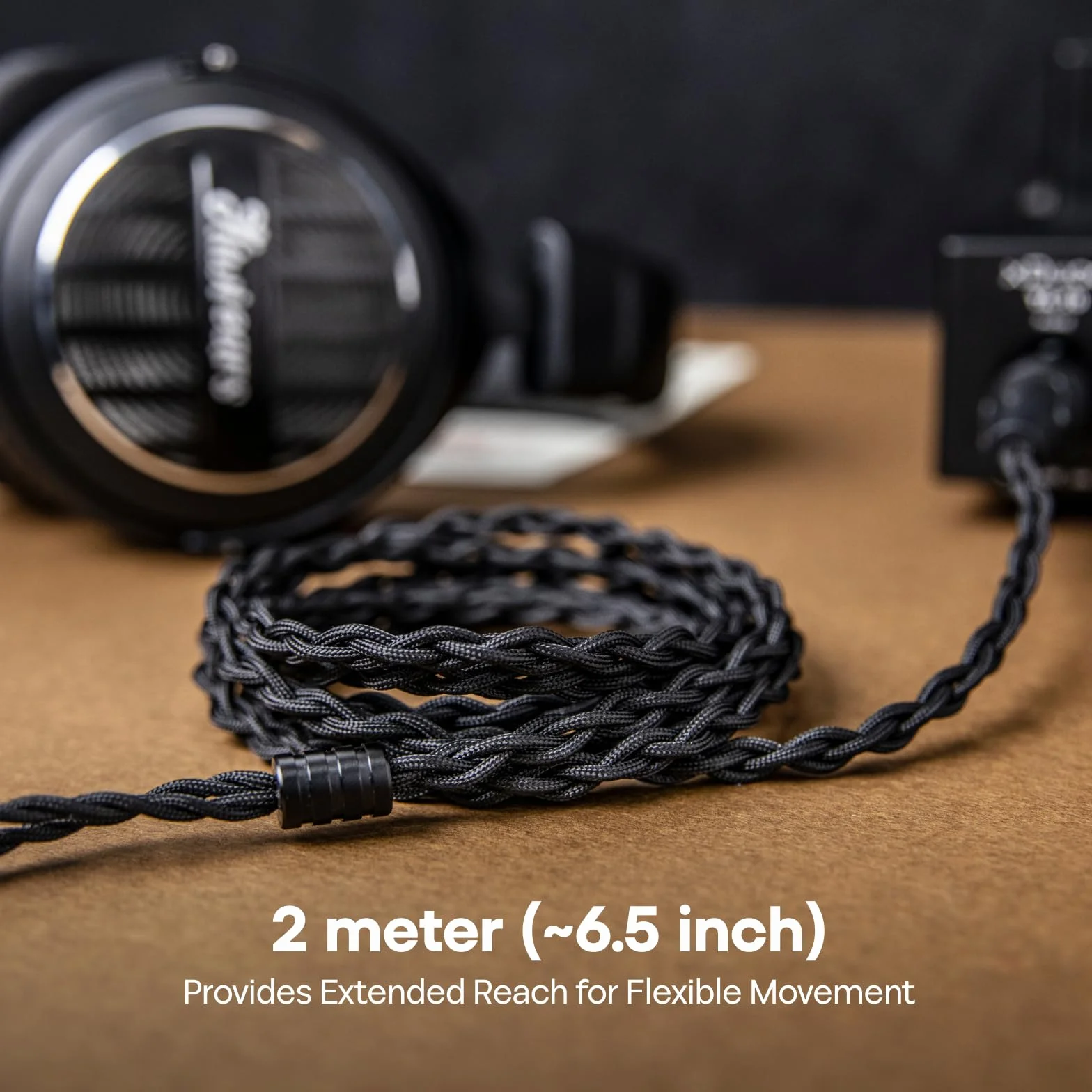 Linsoul Tripowin Nova Cavo per Cuffie IEM, per Cuffia Over-Ear, Cavi Ibrido Argento/OCC a 4 fili, 2M, Doppia Spina da 3.5mm a 3.5/4.4mm/XLR, per Musicisti e Audiofili (4.4mm, Nero)