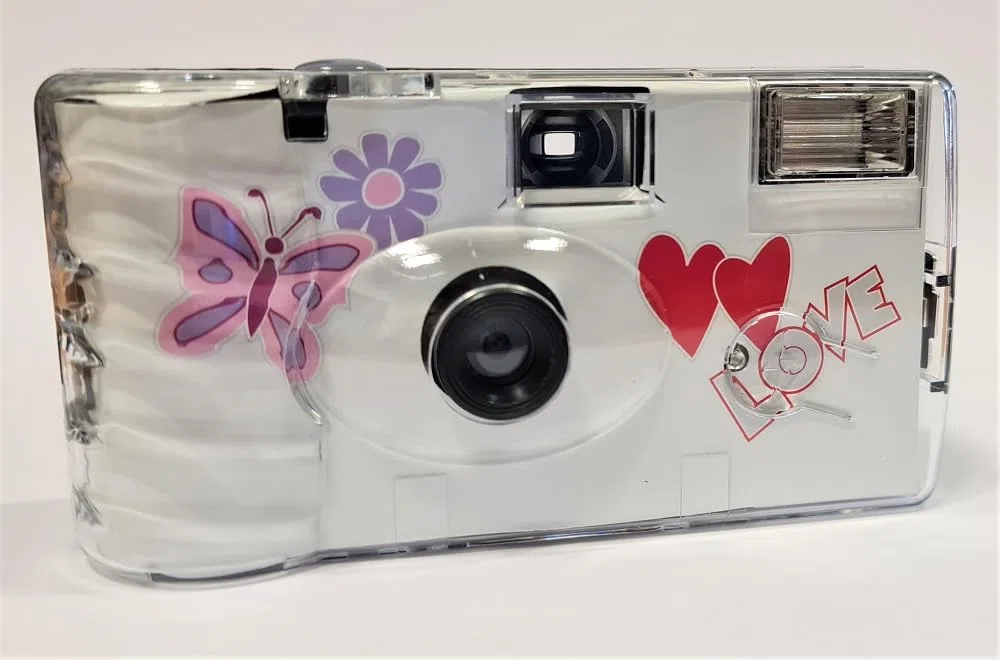 3 X 1A PHOTO PORST - Fotocamere usa e getta, con farfalla, con flash, batterie e pellicola (confezione da 3 pezzi ciascuno)