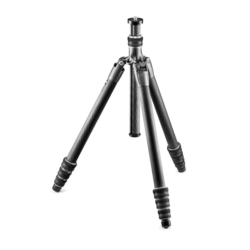 Gitzo GT2545T Traveler Treppiede, Compatto, Ripiegabile e Leggero, Colonna Corta per Inquadrature Raso Terra Inclusa, Serie 2, 4 Sezioni, Fibra di Carbonio