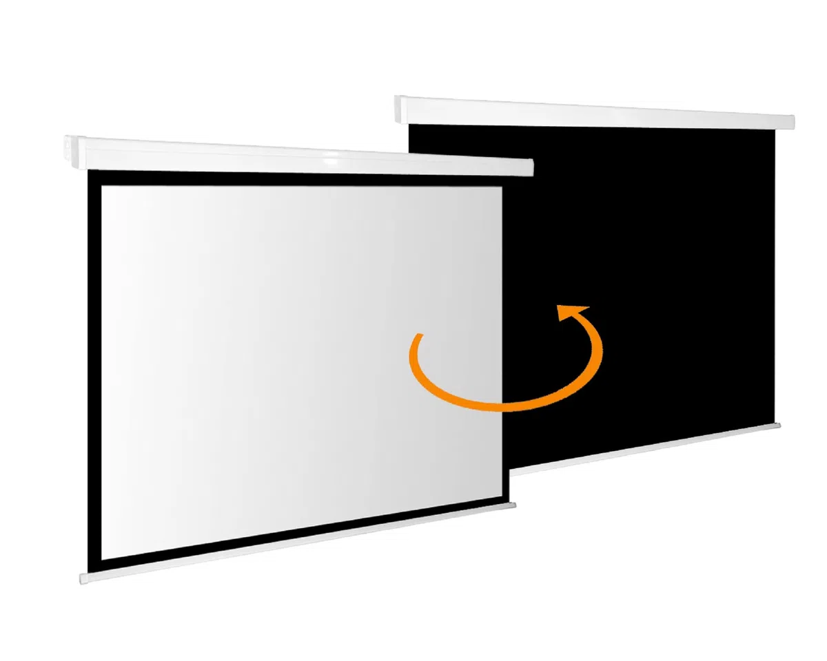 Home Theatre & Business - Schermo motore universale per videoproiettore, 200 x 159 (196 x 147), lunghezza alloggiamento 227 cm, 4:3/97", HDTV/Full HD, 3D, 4K, alloggiamento quadrato, lato sinistro,