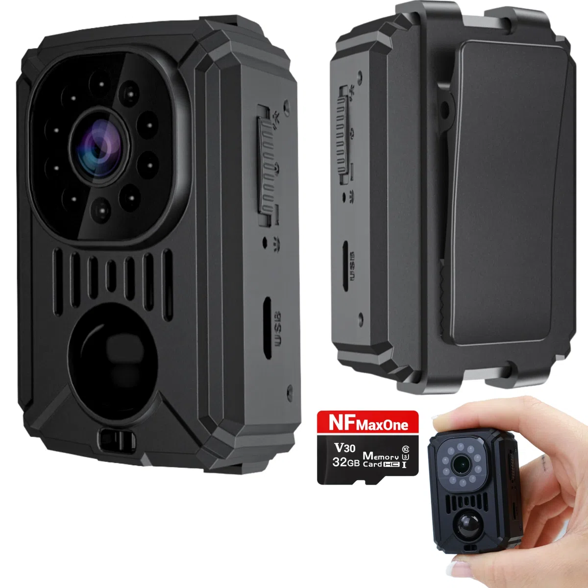 Mini Telecamera Spia Nascosta, Telecamera Senza Wifi Per Auto, Microcamera Spia Per Parcheggi E Luoghi Senza Internet, Include Microsd 32GB, 11 Ore Di Batteria, Spy Cam, Videocamera Interno Esterno