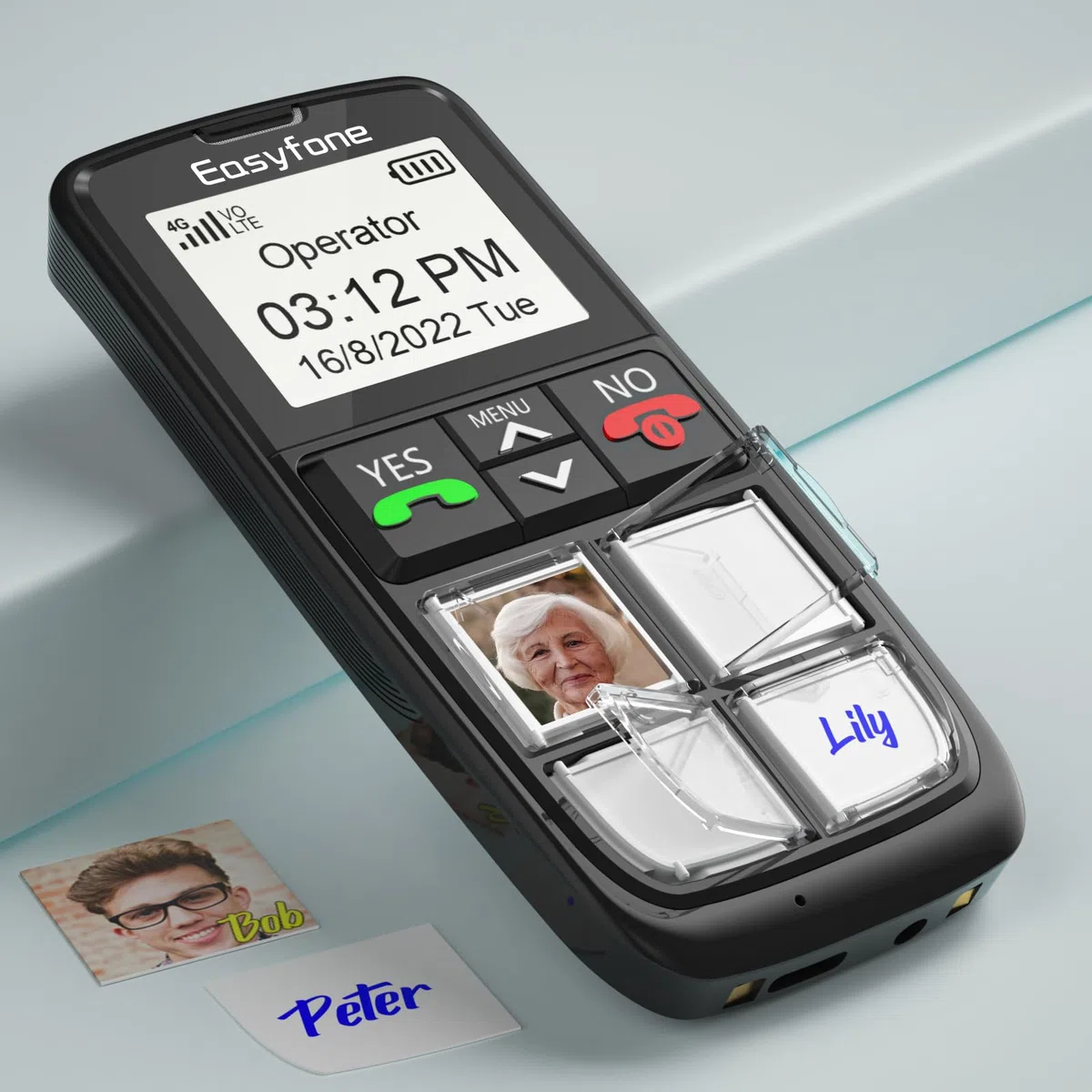 Easyfone T6 4G Telefono Cellulare per Anziani con Tasti Grandi