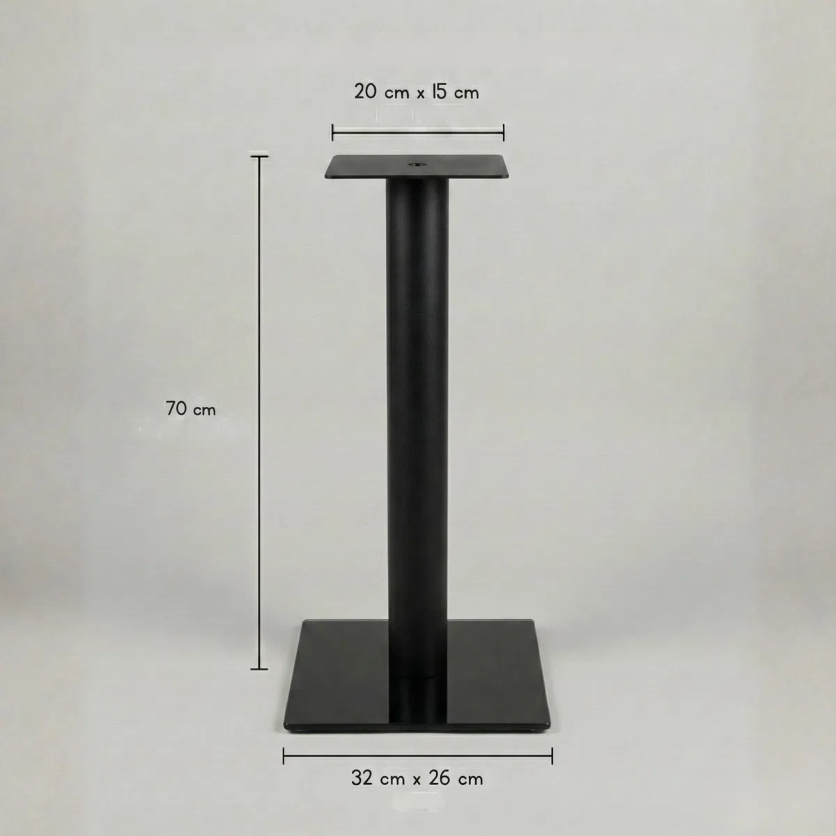 Sonorous SP100-70 Nero – Supporti da Pavimento per Diffusori 70 cm (Coppia) | Alluminio e Vetro Temperato | Fino a 20 kg per Supporto | Gestione Cavi Integrata.