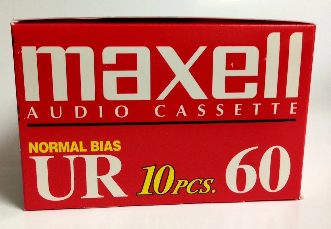 Maxell ur-60 audio cassette- scatola da 10
