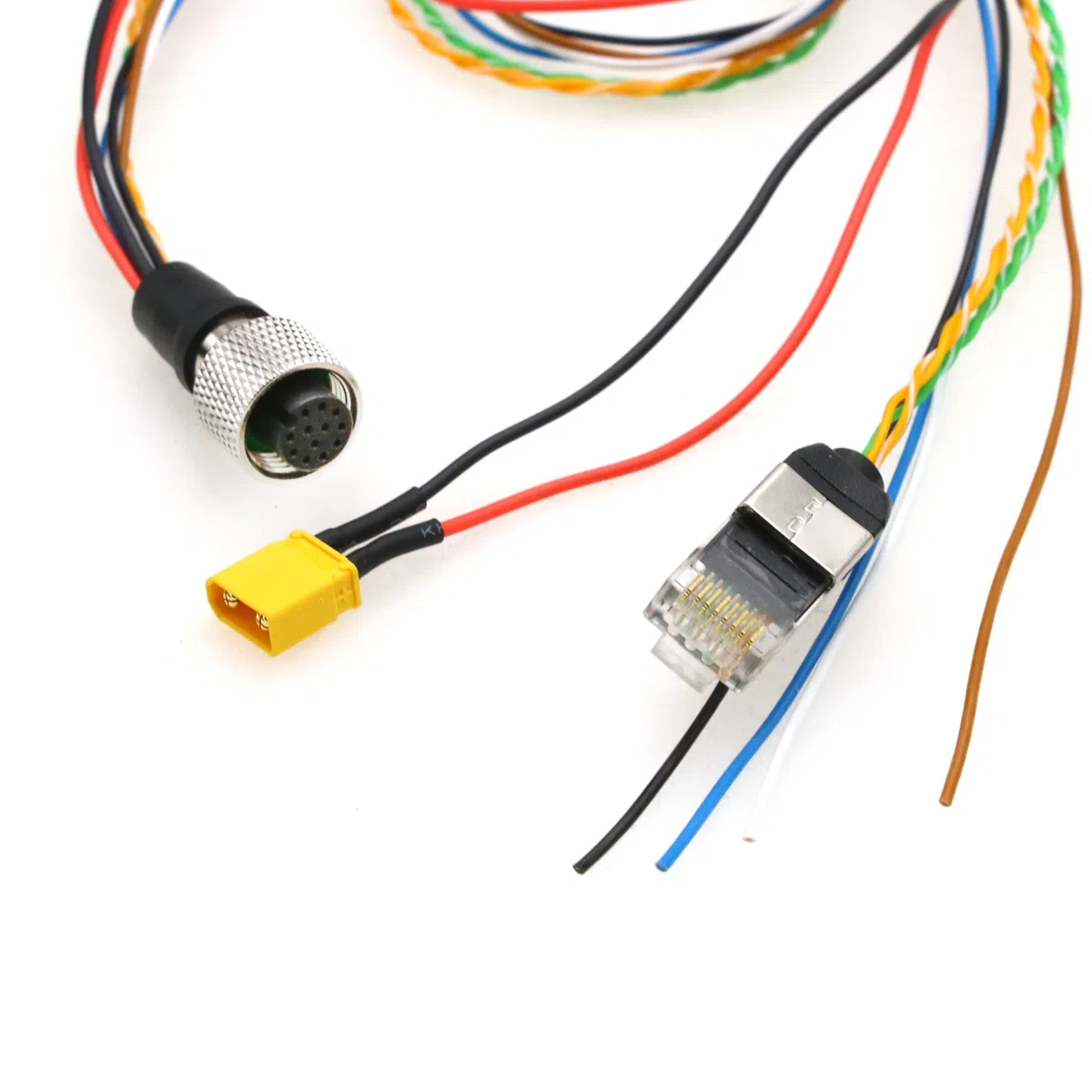 SZRMCC Livox Mid-360 Cavo M12 Aviation 12 pin femmina 3 in 1 splitter RJ45 XT30 cavo sensore dati cavo per DJI Livox Mid-360 Avia Lidar (20 cm)