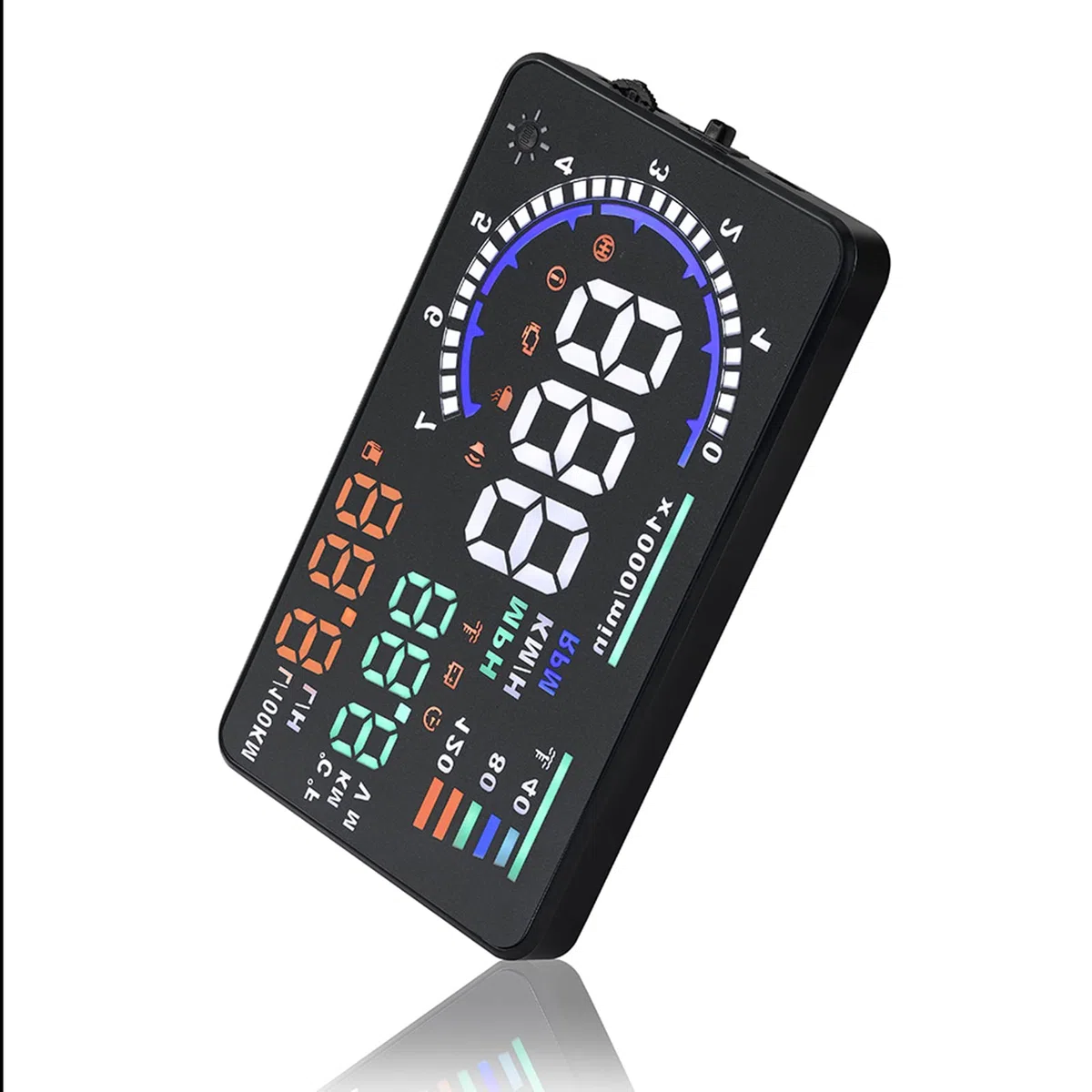 HUD per auto Head Up Display A8 5.5Inch OBD II OBD2 HUD per auto Head Up Display Auto Multi-color Windshied Schermo riflettente Velocità Display,esposizione dell'auto