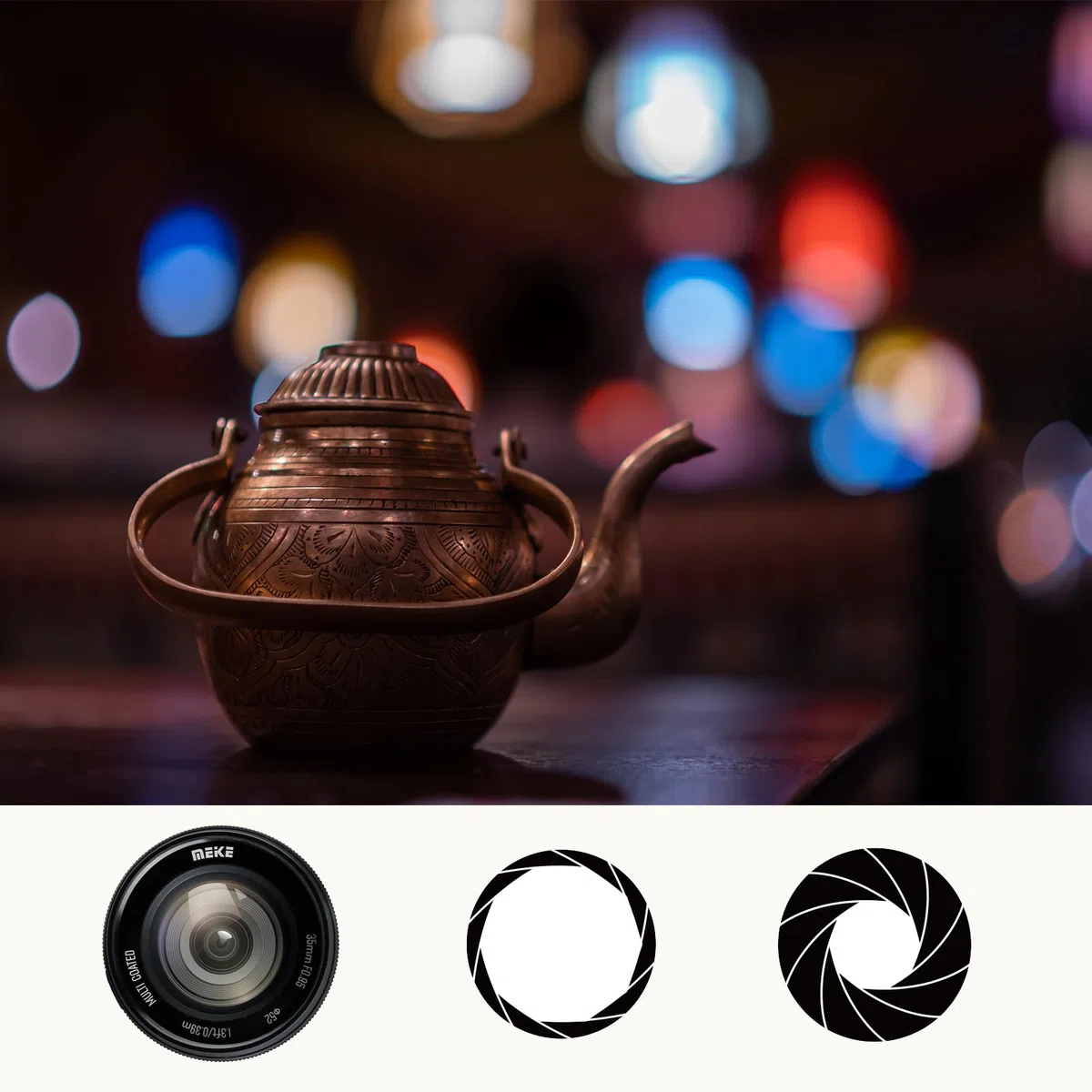 Meike 35 mm f0.95 Obiettivo di messa a fuoco manuale di grande apertura compatibile con fotocamere mirrorless Sony E Mount A6400 A5000 A5100 A6000 A6100 A6300 A6500 A6600