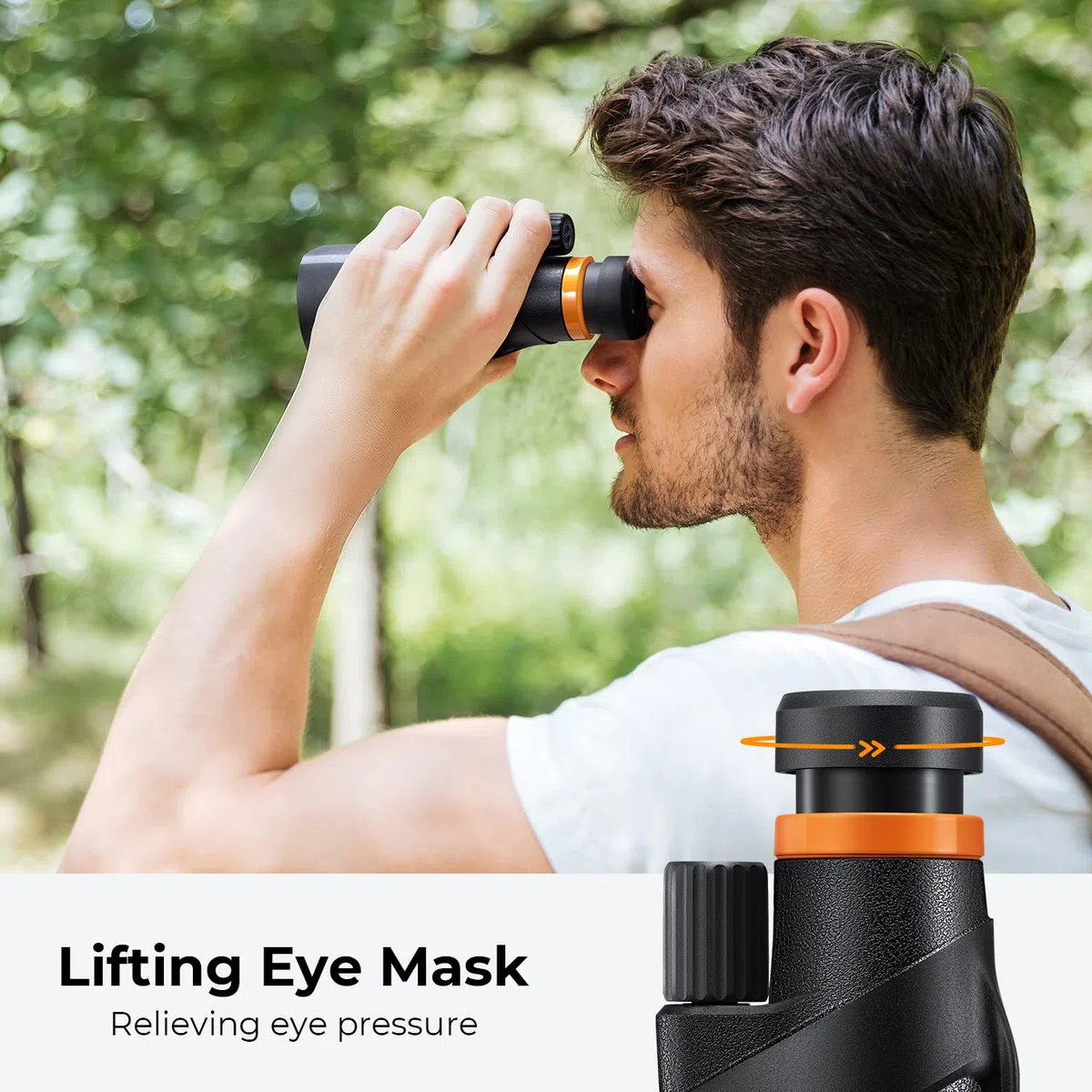 K&F CONCEPT Telescopio Monoculare 12 * 50, HD BAK4, Monocolo Portatile Impermeabile IP66 con Interfaccia Arca, Canocchiale Monoculare per Bird Watching, Caccia, Viaggio, Concerto, Nero