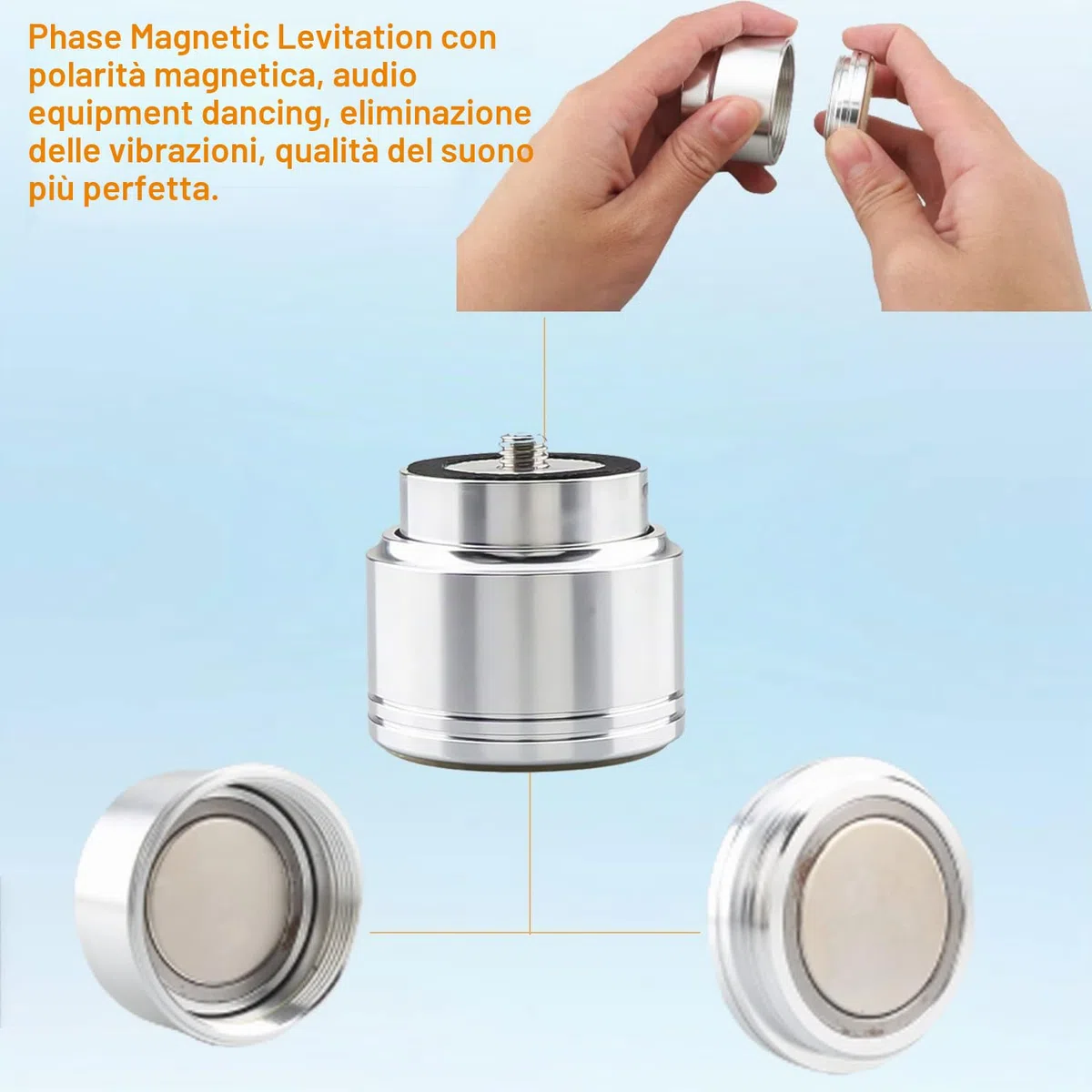 4 piedini isolanti per altoparlante in alluminio HiFi audio ammortizzatore piede Maglev piedi altoparlante stand (5350)