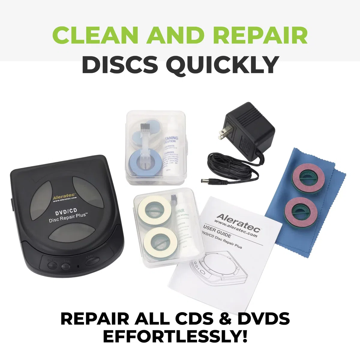 Aleratec Sistema di riparazione disco motorizzato CD DVD Plus