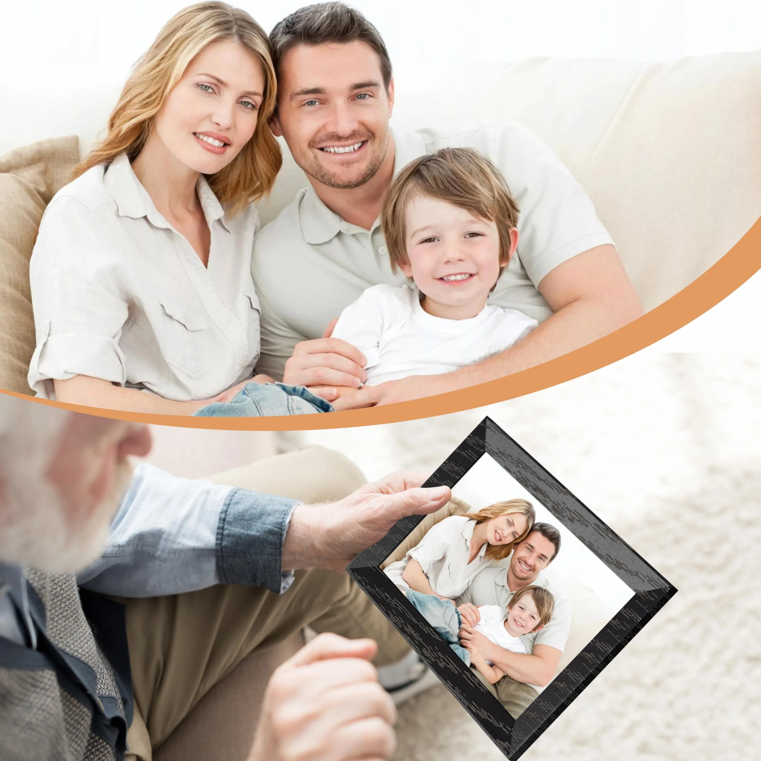 Cornice digitale WiFi - Cornice digitale elettronica da 10,1 Pollici 1280 x 800 HD con memoria da 16 GB, touchscreen IPS con rotazione automatica, controllo tramite app Uhale
