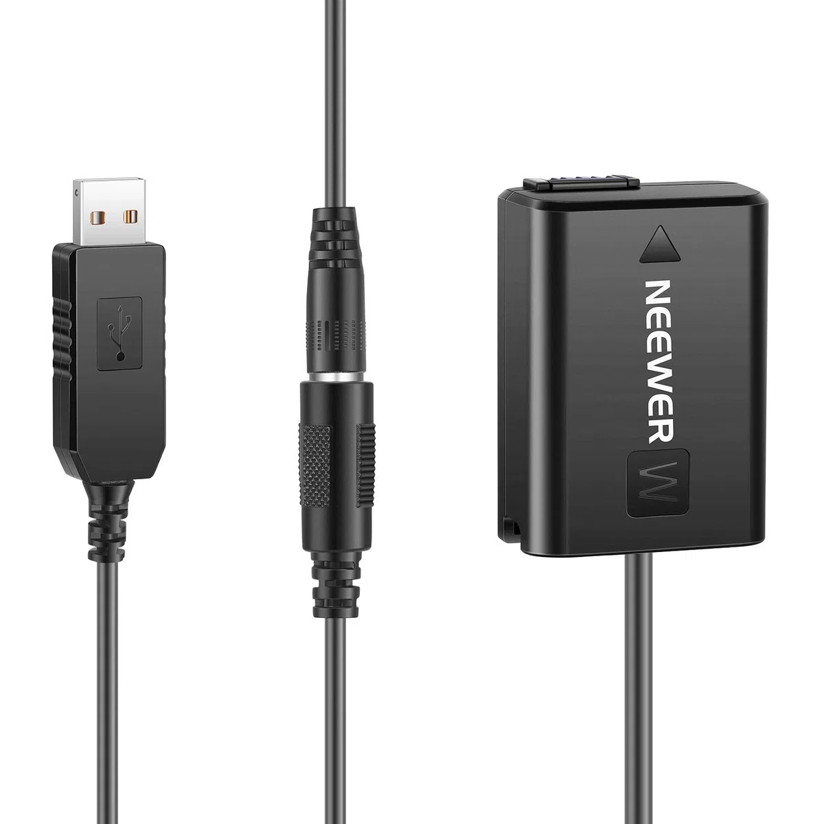 NEEWER DC Accoppiatore di ricambio per NP-FW50 Batteria Factice Adattatore di alimentazione con cavo USB compatibile con Sony A7 A7R A7S A7II A7RII A7SII A6500 A6400 A6300 A6100 A6000 NEX5 NEX7 ecc.