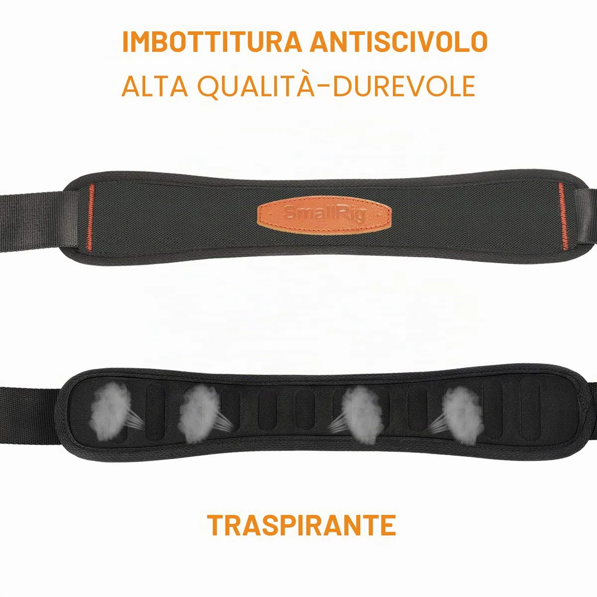 SMALLRIG Tracolla Universale per Fotocamera, Tracolla Regolabile da 110cm a 160cm con Piastra a Sgancio Rapido Connettore Rapid Link per Fotocamere DSLR - 2428