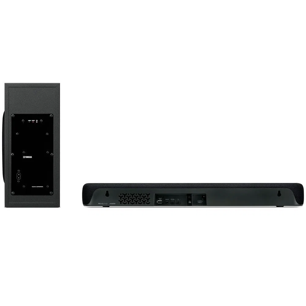 Yamaha SR-C30A Soundbar Compatta per TV con Subwoofer Wireless, Bluetooth, Dolby Audio e Dolby Digital, Clear Voice, HDMI, Ottico, Aux, Nero