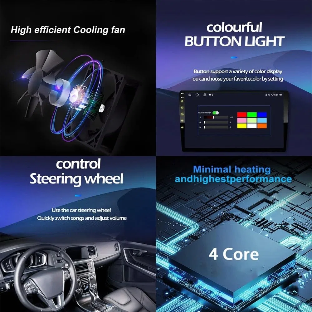 Autoradio 2 Din Bluetooth per Chevrolet Cobalt 2011-2021 Wireless Carplay Android Auto Stereo Auto Bluetooth Ips con Pantalla Táctil con Gps, 8 Nucleo 4G+64G