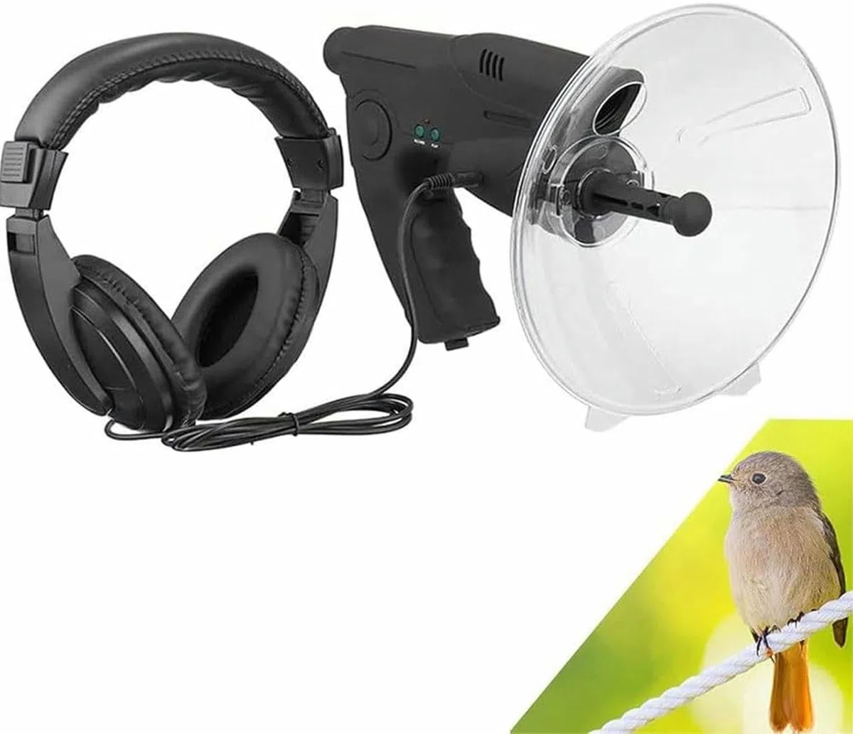 Microfono Parabolico Monocolare, Amplificatore Acustico Orecchio Dispositivo di Ascolto Bionico, Dispositivo di Ascolto A Lungo Raggio Fino A 300 FT 8X Ingrandimento