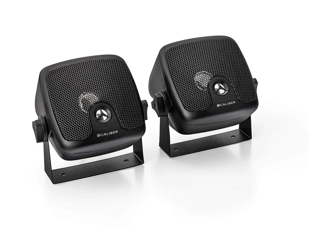 Caliber CSB3-1 - Altoparlanti a 2 vie - 80 Watt (160 W per coppia) - Altoparlanti compatti - Altoparlanti auto - per barca, campeggio, spa, terrazzo, bagno - nero