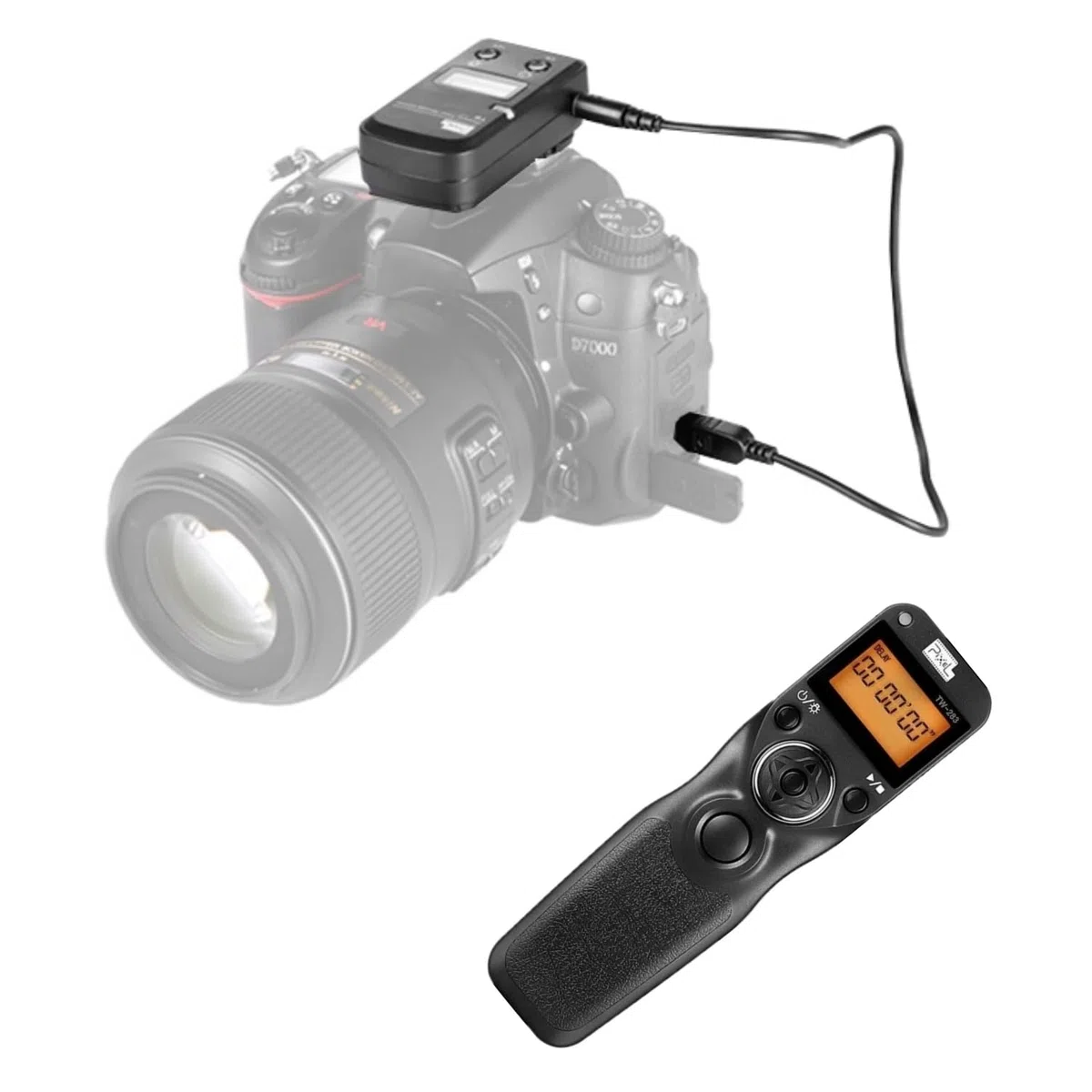 Pixel Trigger telecomando timer fotocamera TW283-DC2 telecomando senza fili gamma di trigger compatibile con Nikon Z5 Z6 Z7 D750 D780 D7500 D7200 D7000 D5600 D5500 D5300 D3300 D610 D610 600 DC. 90