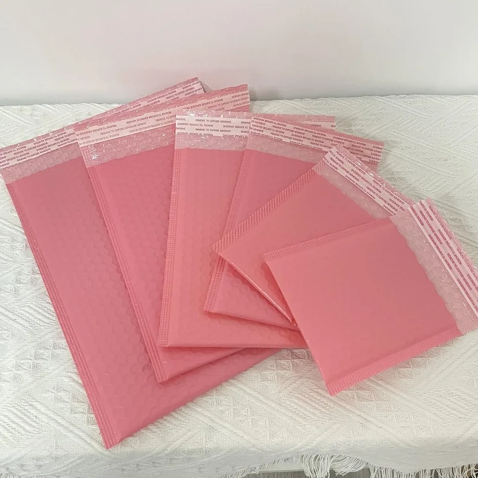50 Buste Imbottite a Bolle D'Aria, Buste Postali Imbottite Foderate in Polietilene, Buste Postali Antiurto, Buste Postali Impermeabili, Autosigillanti, Rosa, Piccole Forniture per Aziende./Yellow/25*3