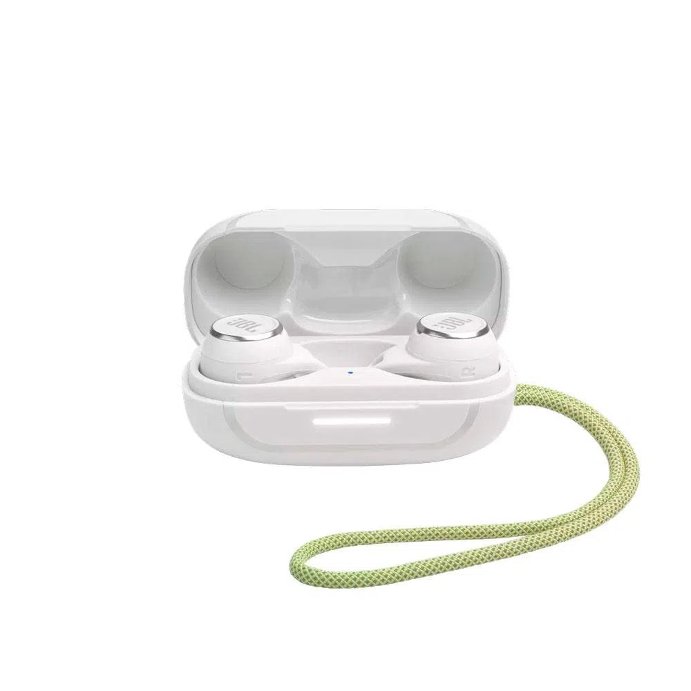 JBL Reflect Aero Cuffie In-Ear True Wireless Bluetooth, Auricolari Impermeabili e Antipolvere IP68 con Cancellazione Adattiva del Rumore, per Musica e Chiamate, Autonomia 8+16 Ore, Bianco