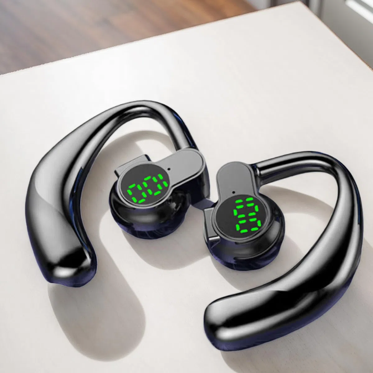 Auricolari Wireless con Archetti Cuffie Con Display Digitale | Cuffie Da Palestra Per Uso Domestico Outdoor Studio Corsa Sport Allenamento Palestra Nuoto Lavoro Chiamate Telefoniche
