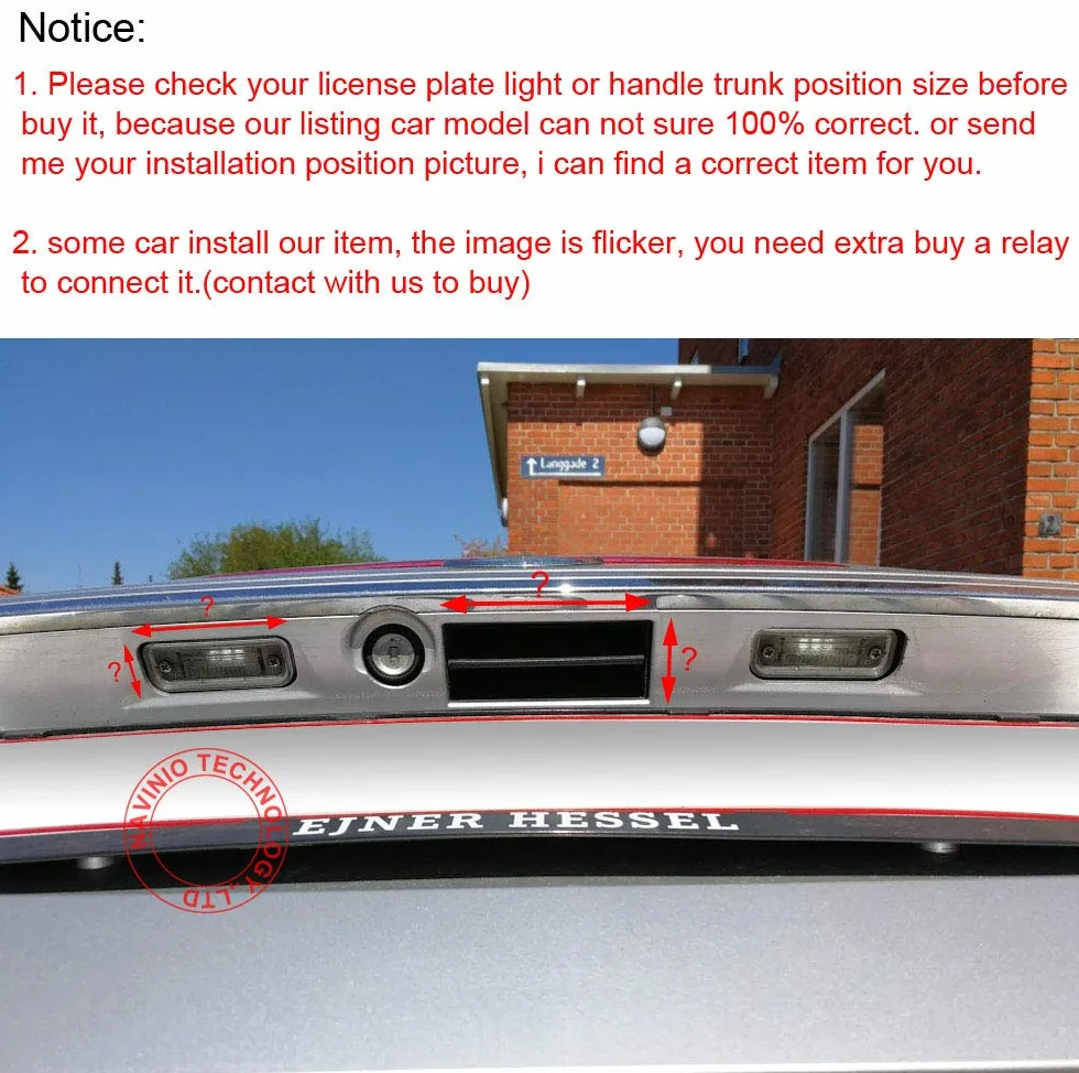 Telecamera posteriore Macchina Fotografica di Retrovisione di HD Macchina Fotografica d'inversione di Sostegno per Trunk handle Range Rover/Freelander/Mondeo CHIA-X 2/Focus hatchback