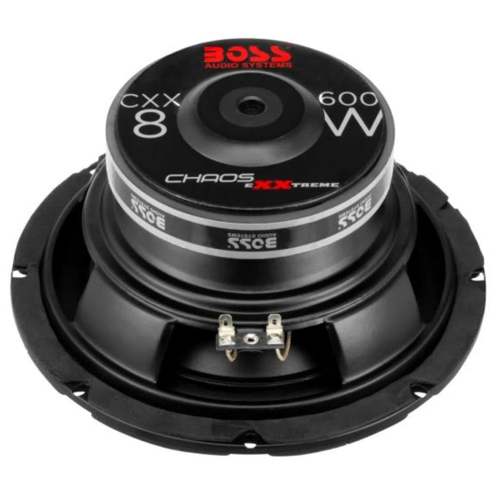 1 subwoofer compatibile con BOSS AUDIO SYSTEMS CXX8 CXX 8 da 20,00 cm 200 mm 8" 4 ohm da 300 watt rms 600 watt max 83 db sospensione in gomma, 1 pezzo