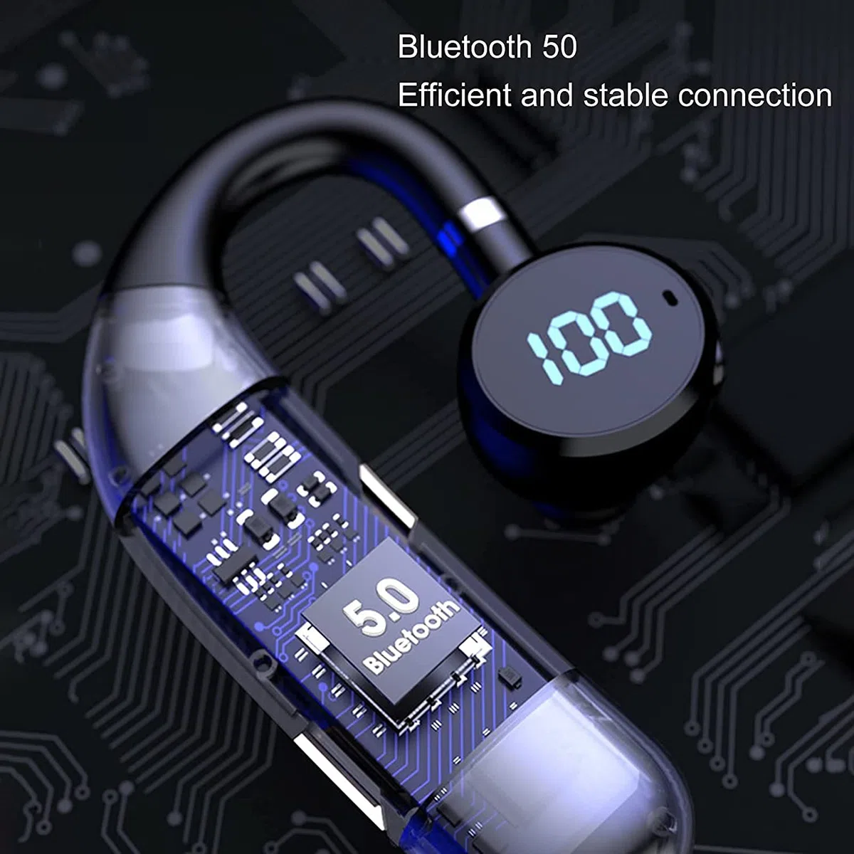 Auricolari senza fili, Vero Bluetooth senza Fili 5.0 con Microfono, IPX7 Auricolari Sportivi a Voce Alta Impermeabile con Custodia di Ricarica per Allenamento Palestra All'aperto