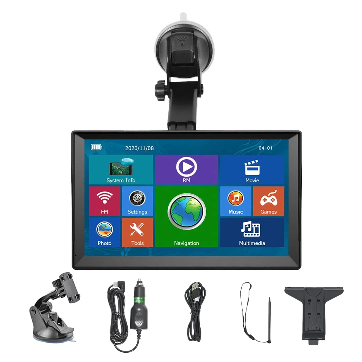 GPS Auto | Navigatore GPS da 18 Centimetri - Dispositivo con Touch Screen | e Display di Mappe per Lunghi Viaggi Veicoli Camping-Cars Camion Uomini Donne