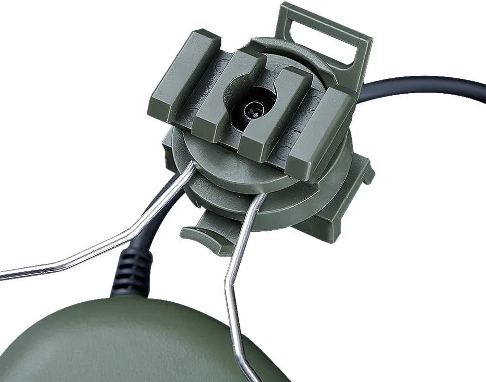 Cuffie tattiche con Adattatore per rotaia elmetto rapido Cuffie da tiro Airsoft Militari Accessori di Comunicazione dell'Esercito, Nessuna Funzione di riduzione del Rumore